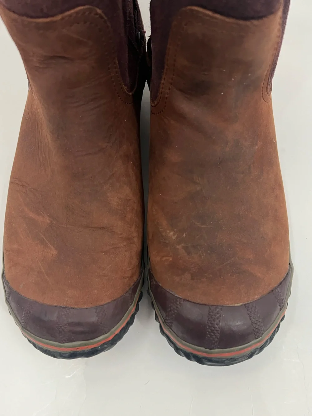 Sorel Slimshortie Madder Brown Bonfire Suede & Leather Boots